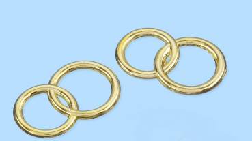 Streuteile Ringe - gold - ca. 2cm - SB 6 Stück